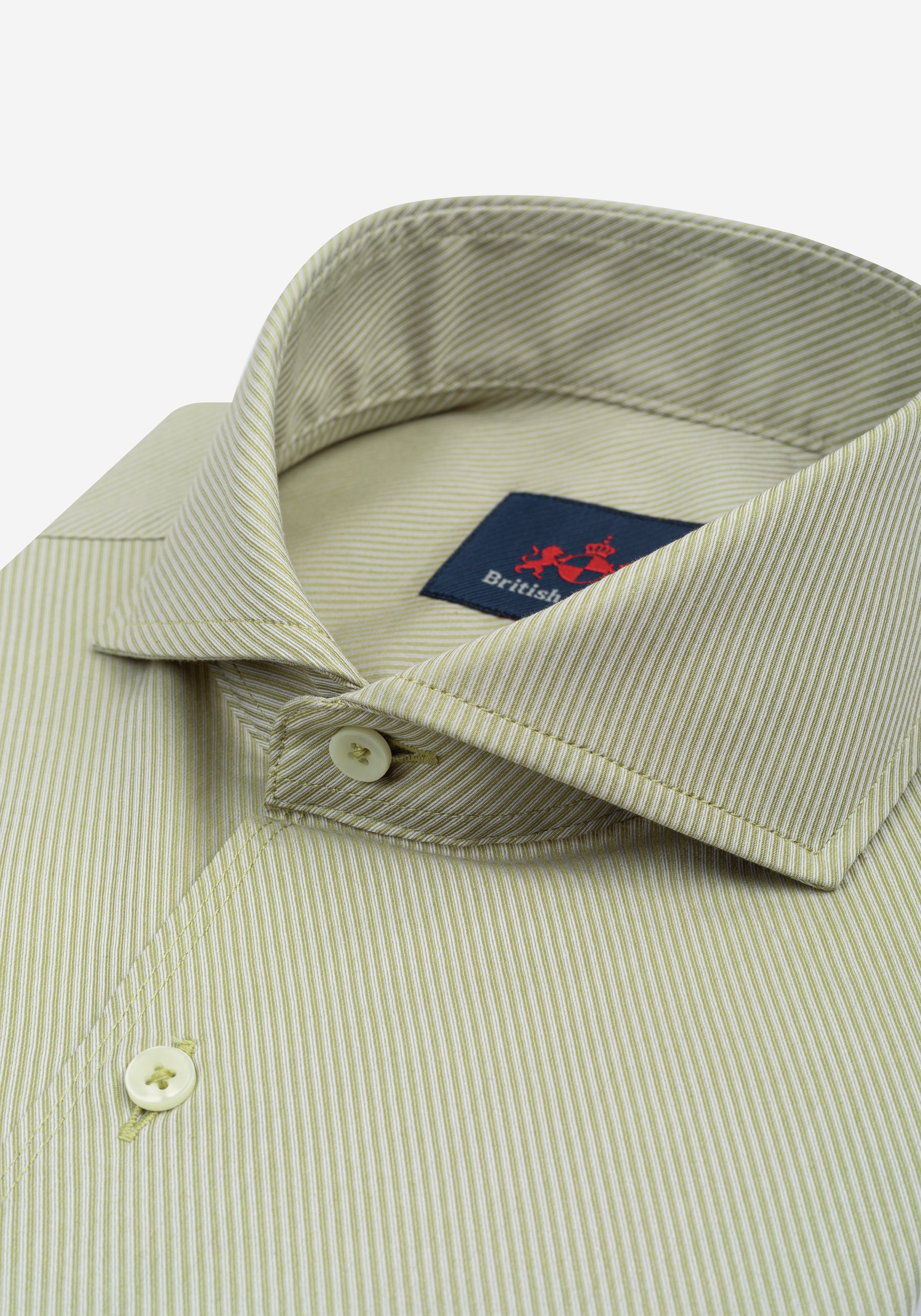 Dune Olive Stripe Signature Twill Shirt