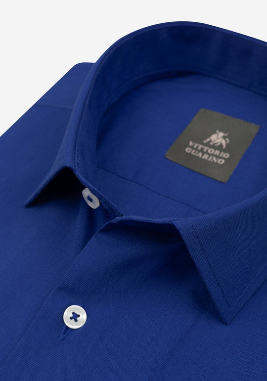 Vivid Blue Poplin Shirt