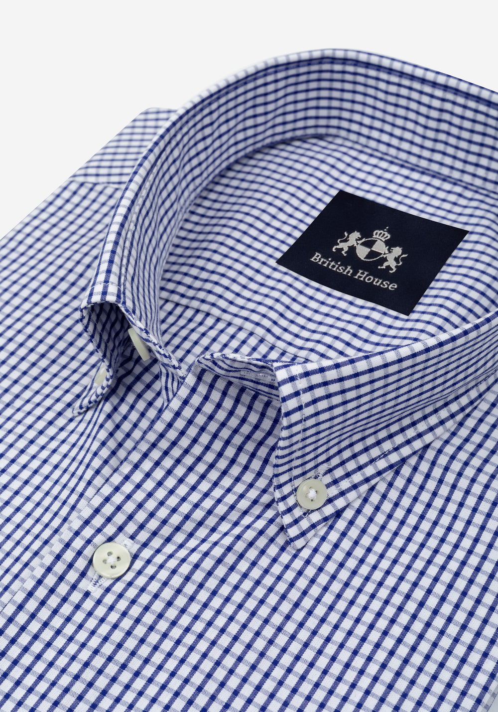Classic Indigo Checked Poplin Shirt