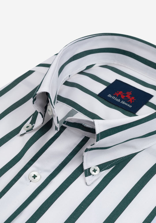 Ivy Green Stripe Signature Twill Shirt