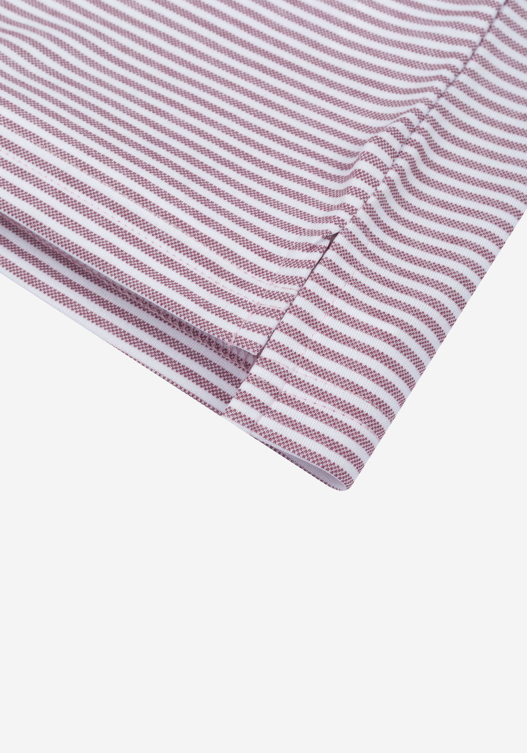 Burnt Rose Stripe Cotton Polo Shirt