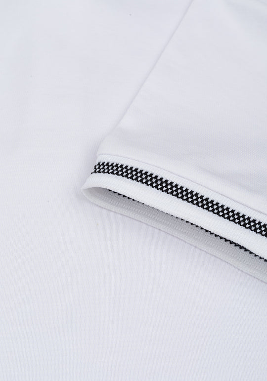 Frost White Cotton Polo Shirt