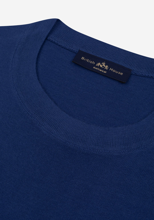 Lapis Blue Knitted T-Shirt