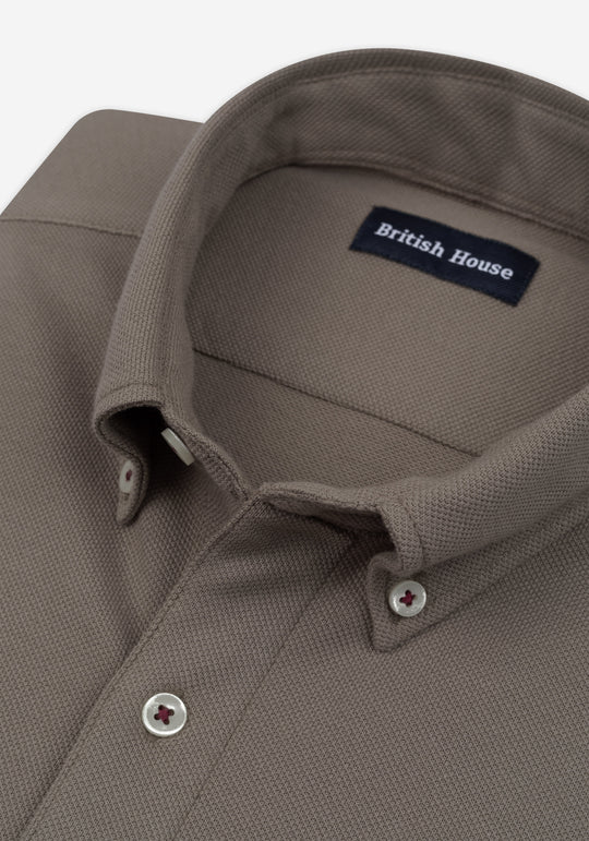 Cocoa Brown Piqué Shirt