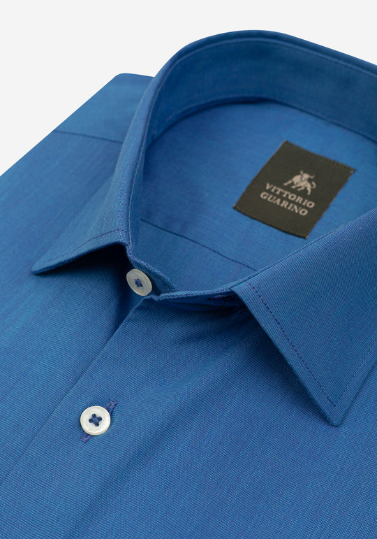 Deep Blue Poplin Shirt