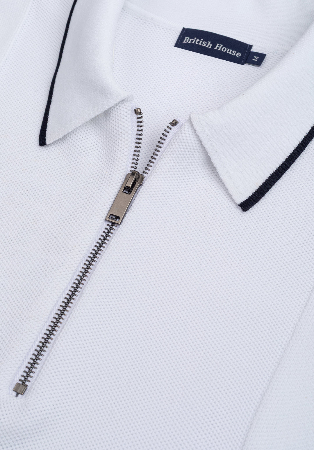 Halo White Polyamide Knitted Polo Shirt