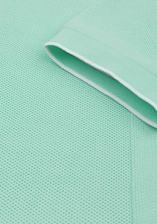 Coastal Mint Polyamide Knitted Polo Shirt