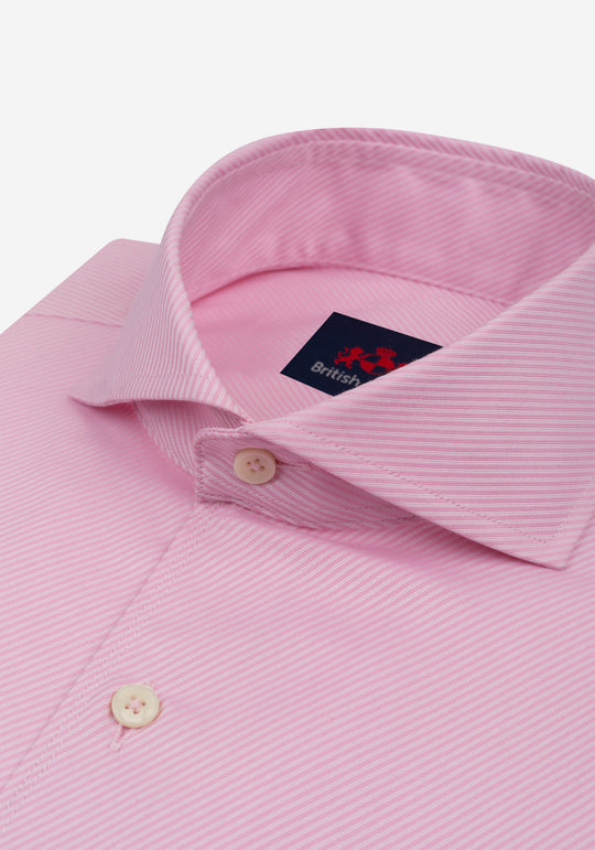 Bloom Pink Stripe Signature Twill Shirt