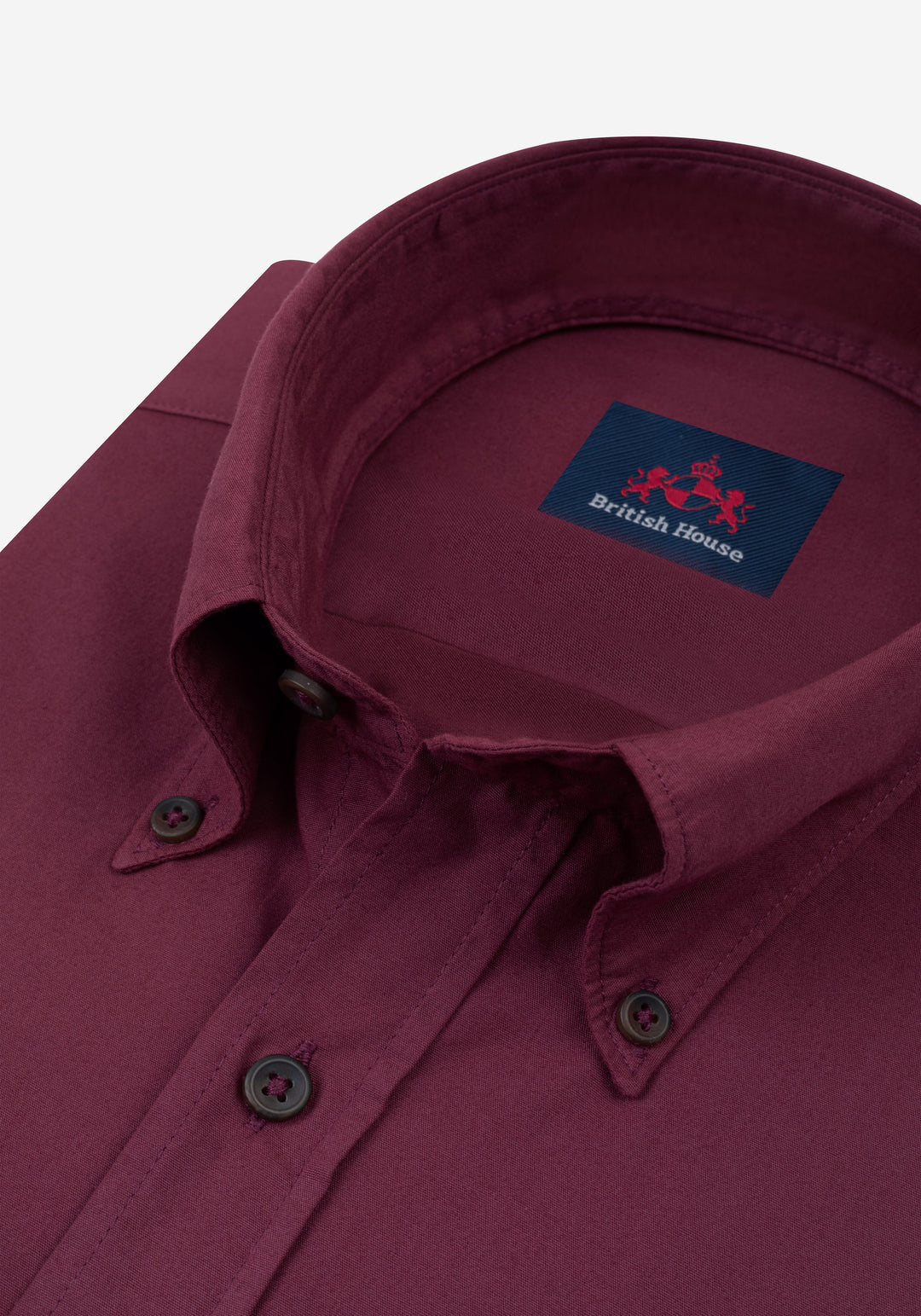 Mulberry Red Piece-Dyed Shirt