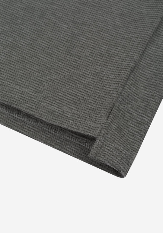 Muted Olive Waffle Polo Shirt