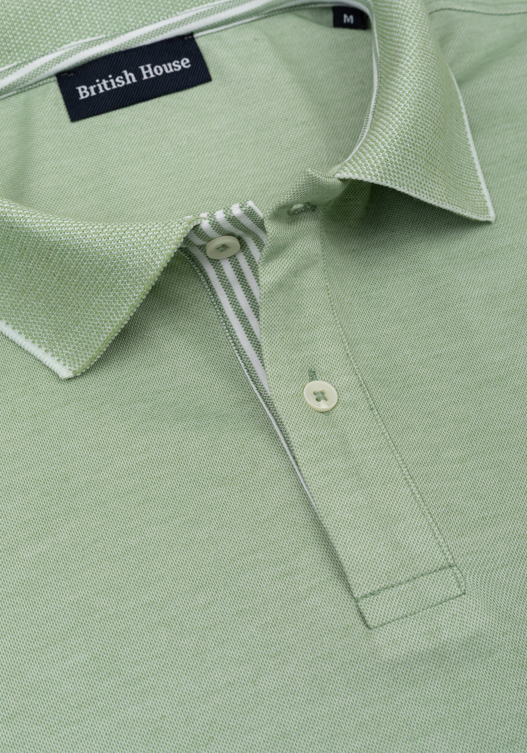Sage Green Cotton Polo Shirt