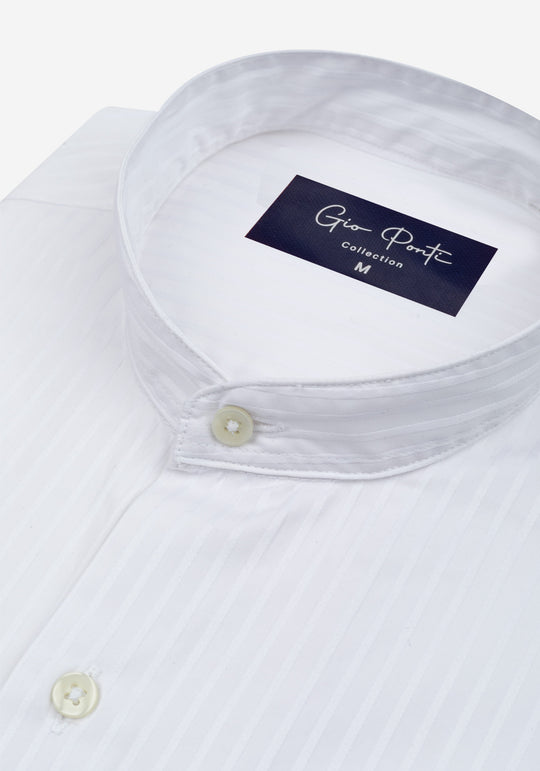 Feather White Stripe Washed Oxford Shirt