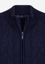 Midnight Navy Braided Zipped Pullover