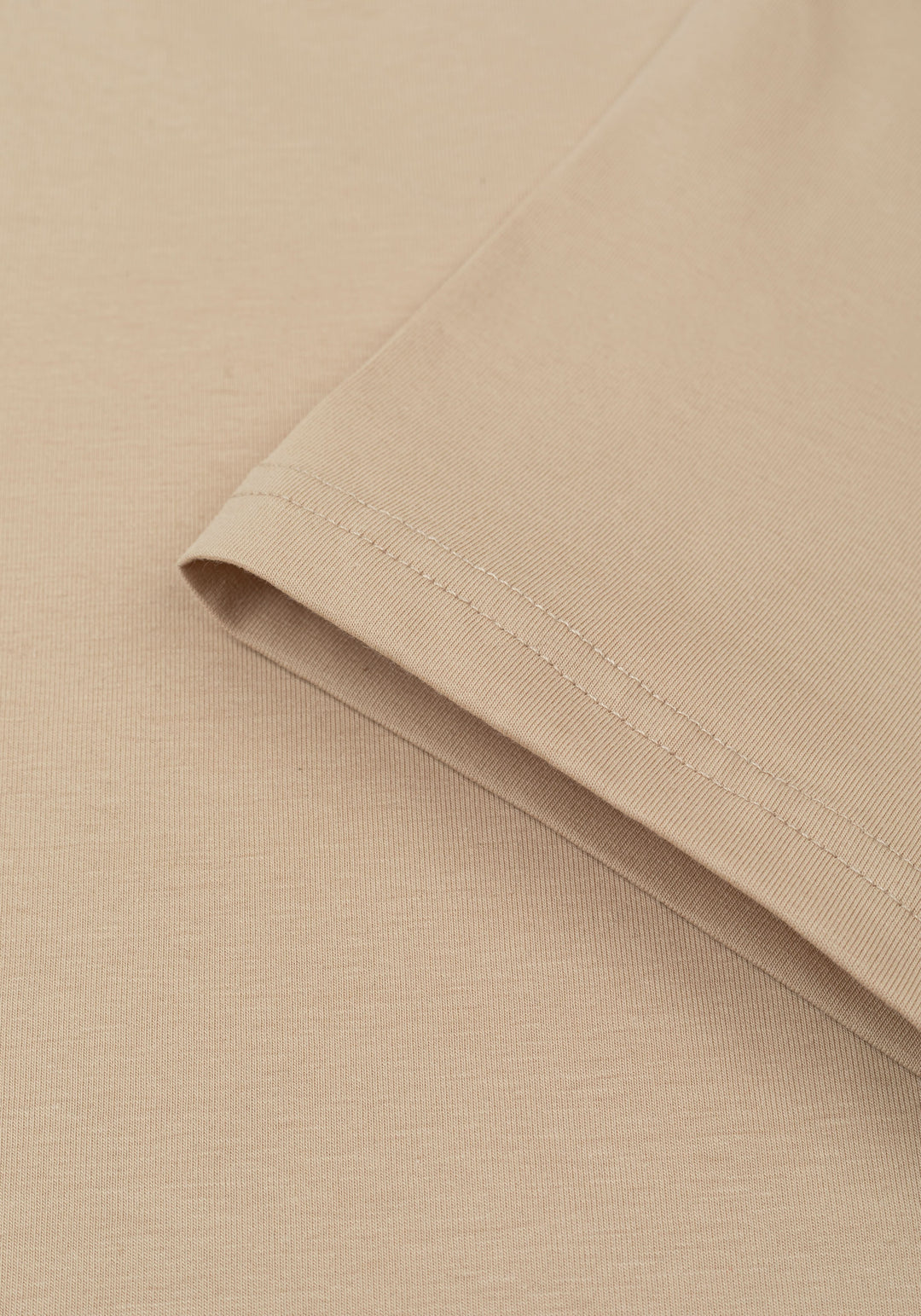 True Beige Cotton Undershirt - Short Sleeve