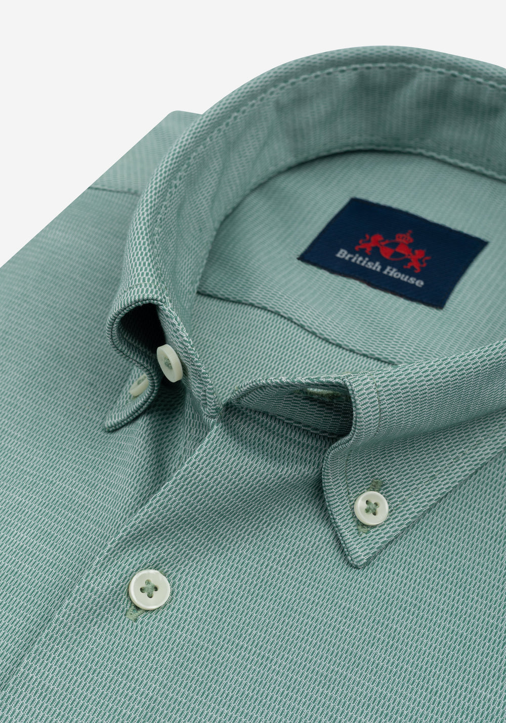 Mist Green Knitted 4-Way Stretch Shirt