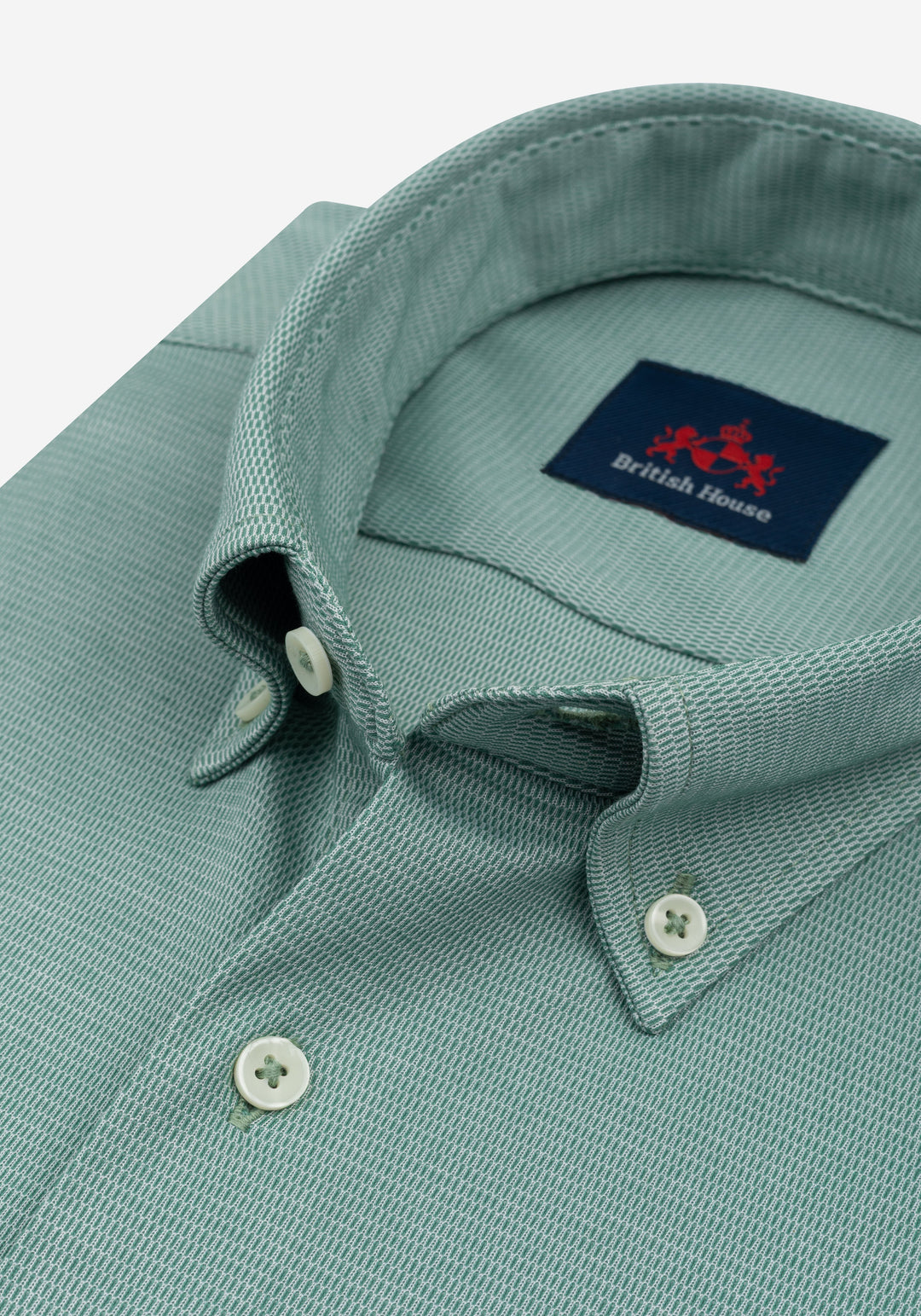 Mist Green Knitted 4-Way Stretch Shirt