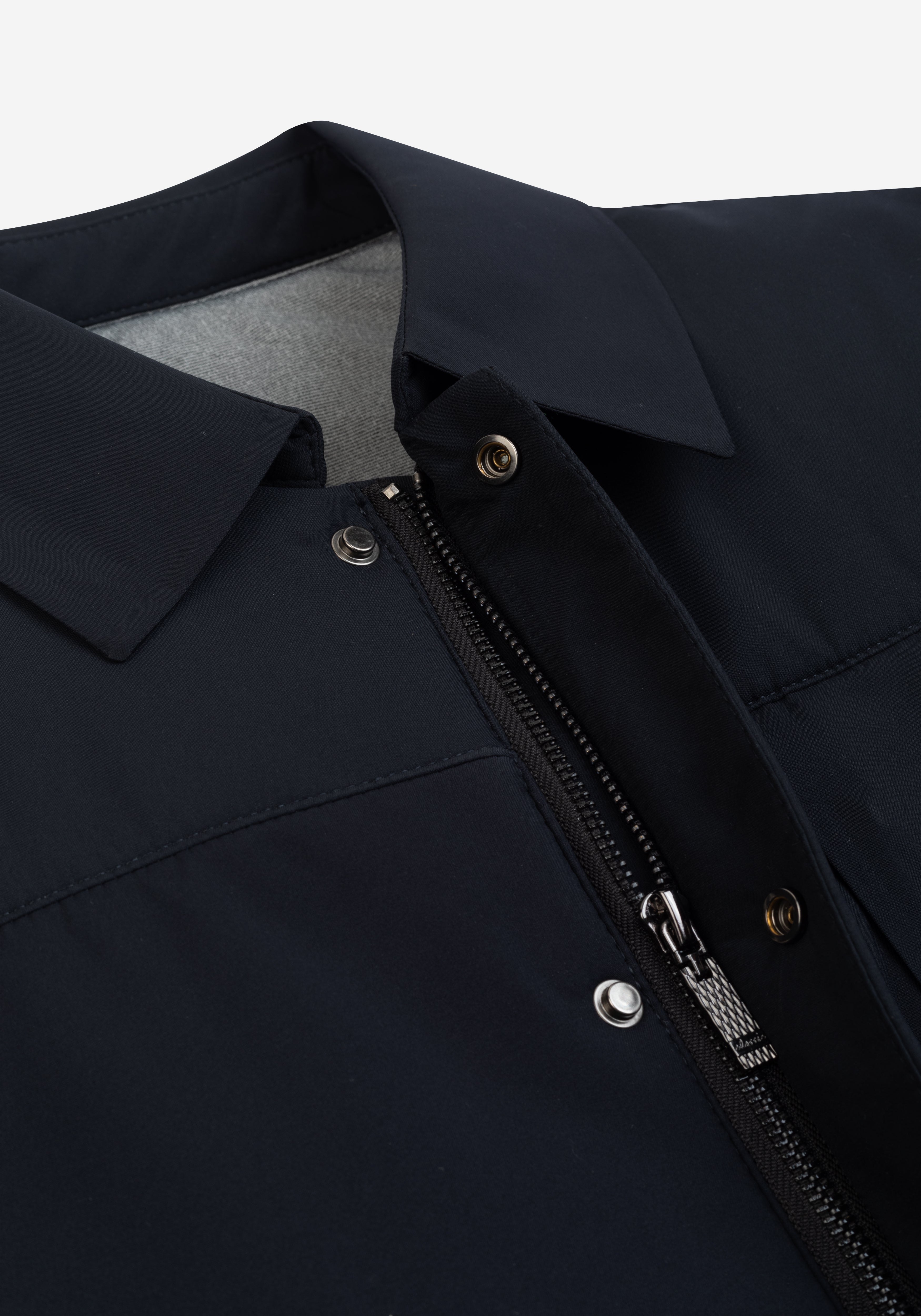 Midnight Navy Block-Tech Puffer Jacket