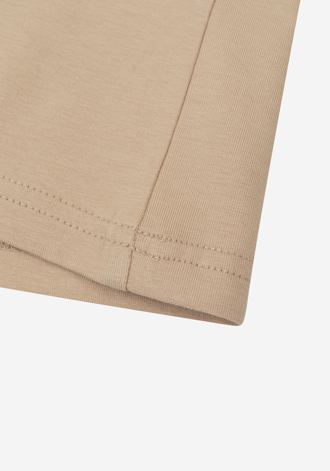 True Beige Cotton Undershirt - Short Sleeve