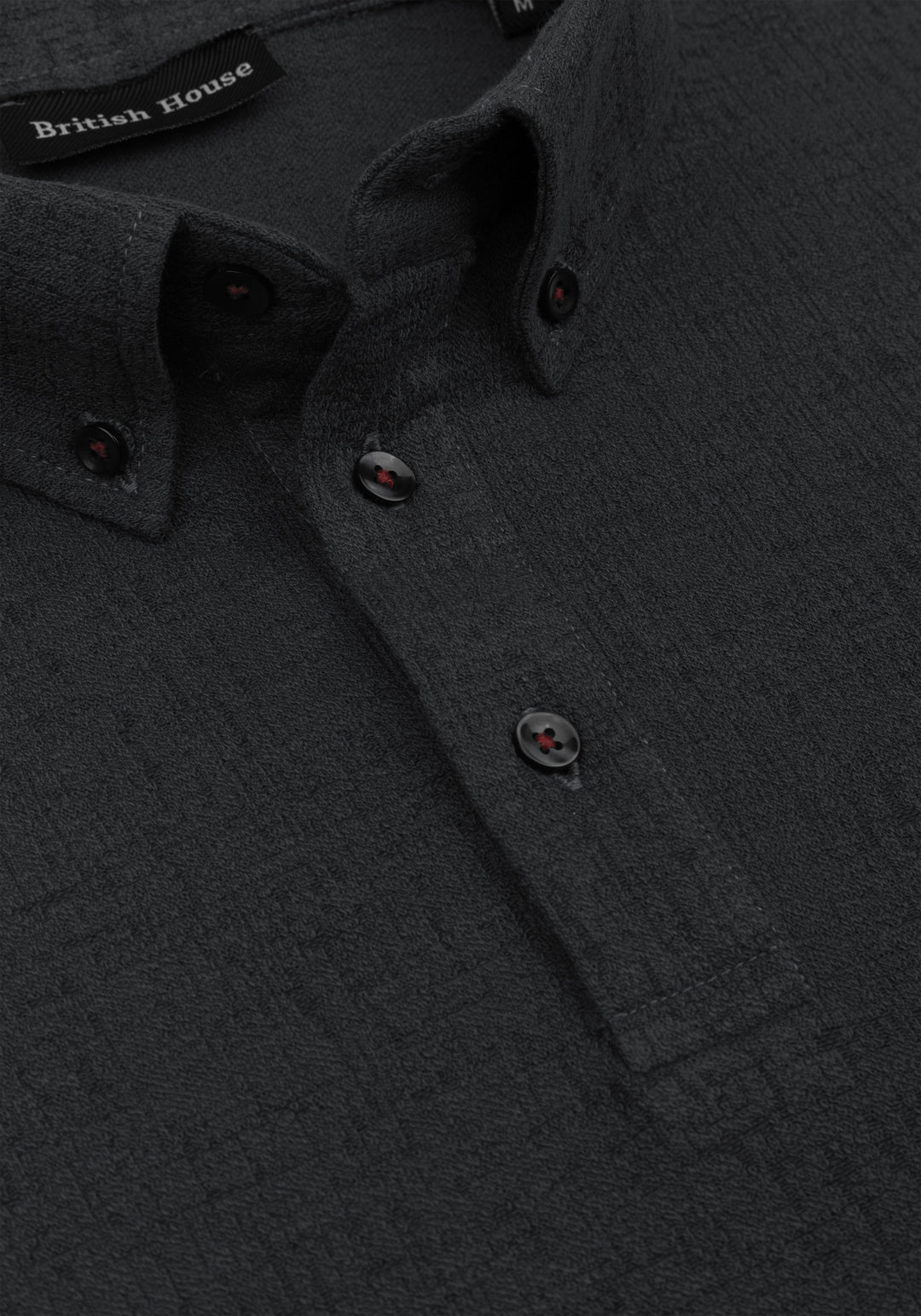 Evergreen Black Jacquard Polo Shirt