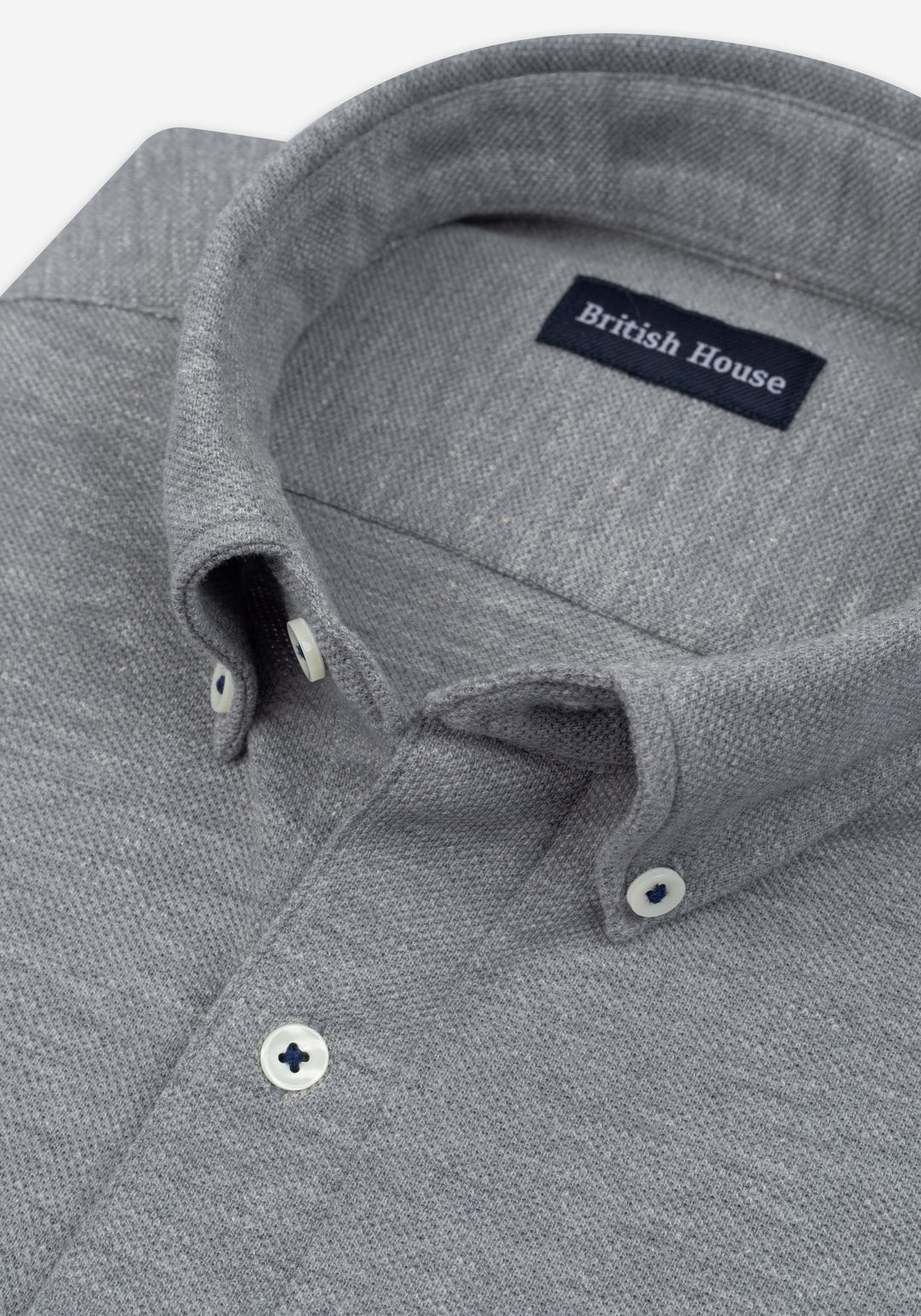 Powder Grey Piqué Shirt