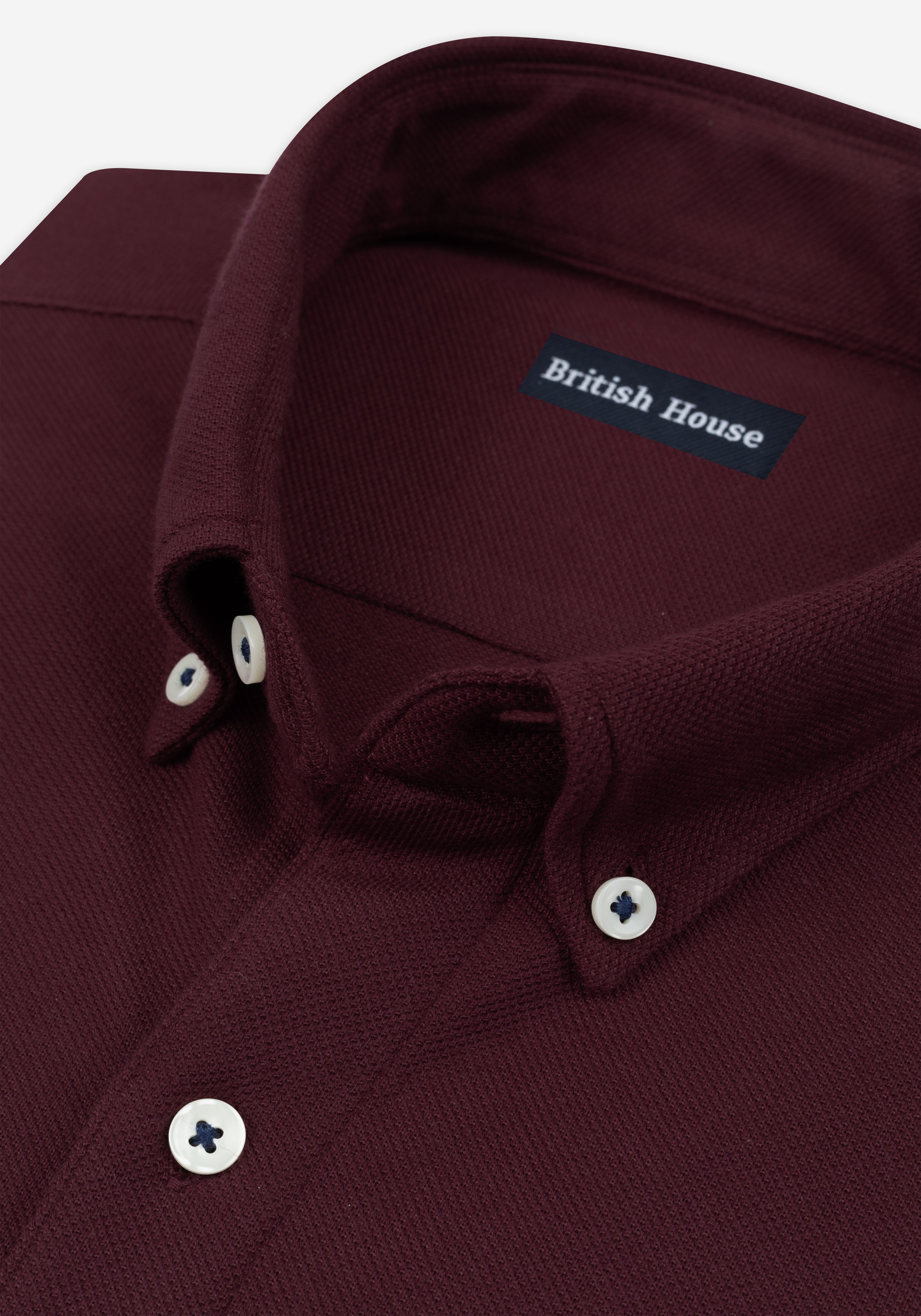 Berry Burgundy PiquÃ© Shirt