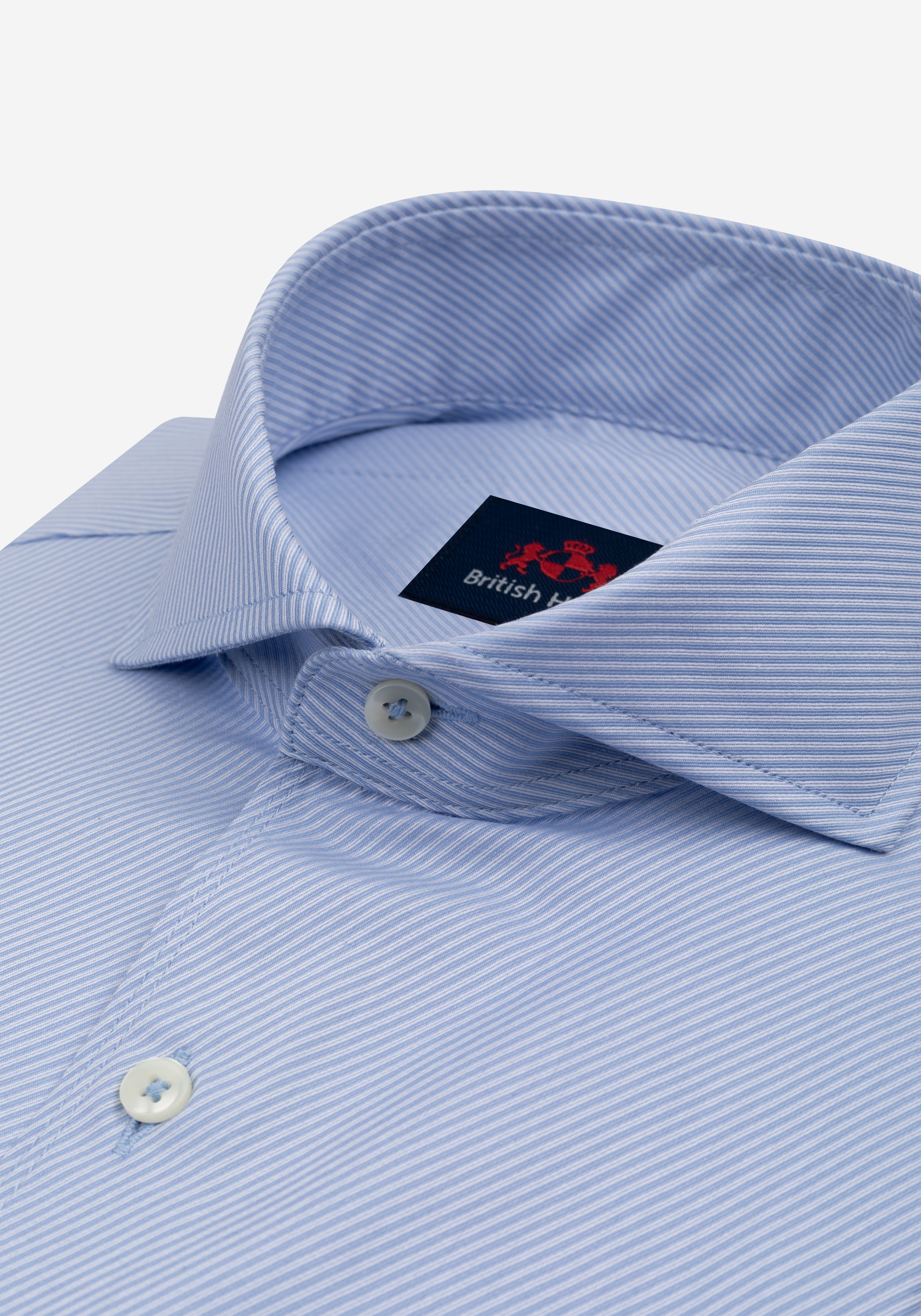 Glacial Blue Stripe Signature Twill Shirt