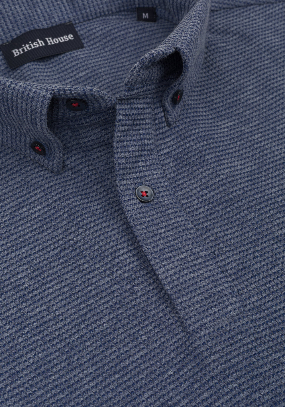 Twilight Blue Waffle Polo Shirt