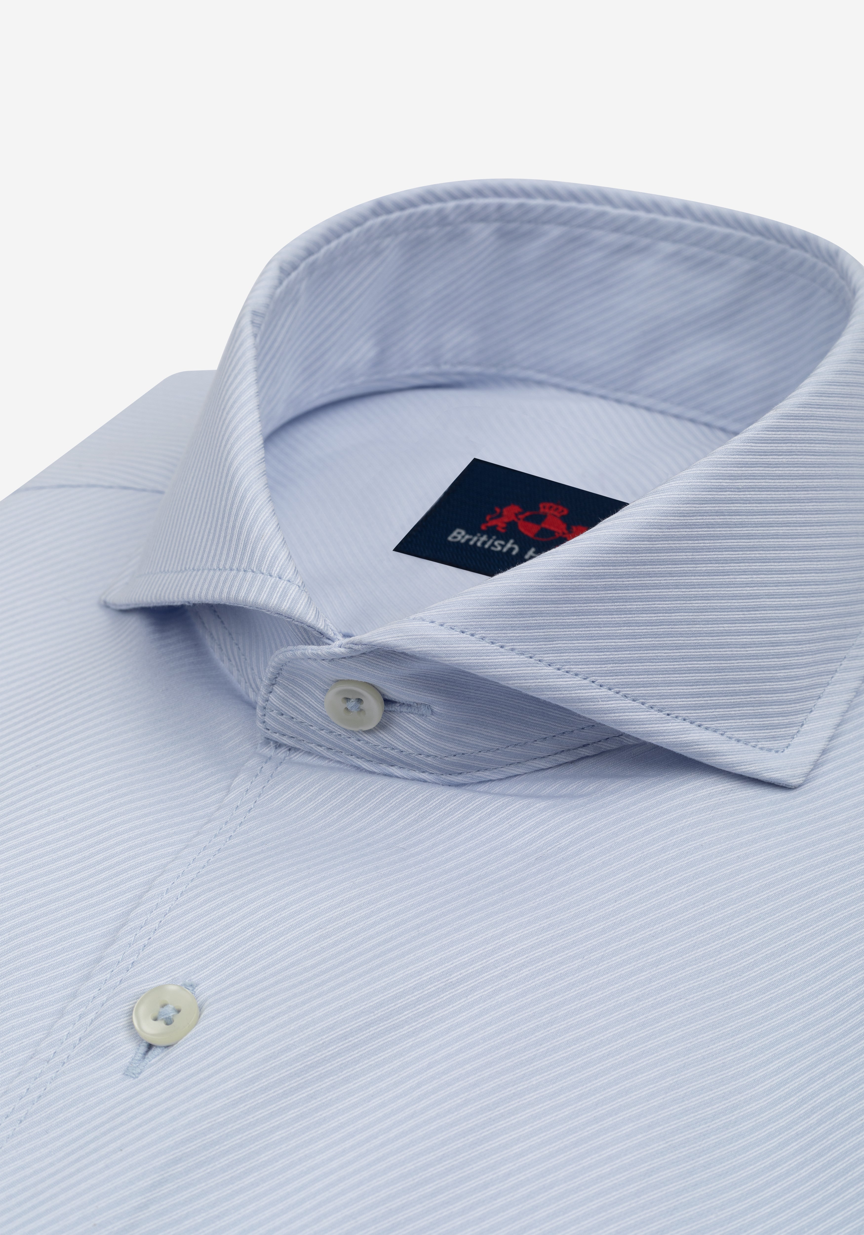 Whisper Blue Stripe Signature Twill Shirt