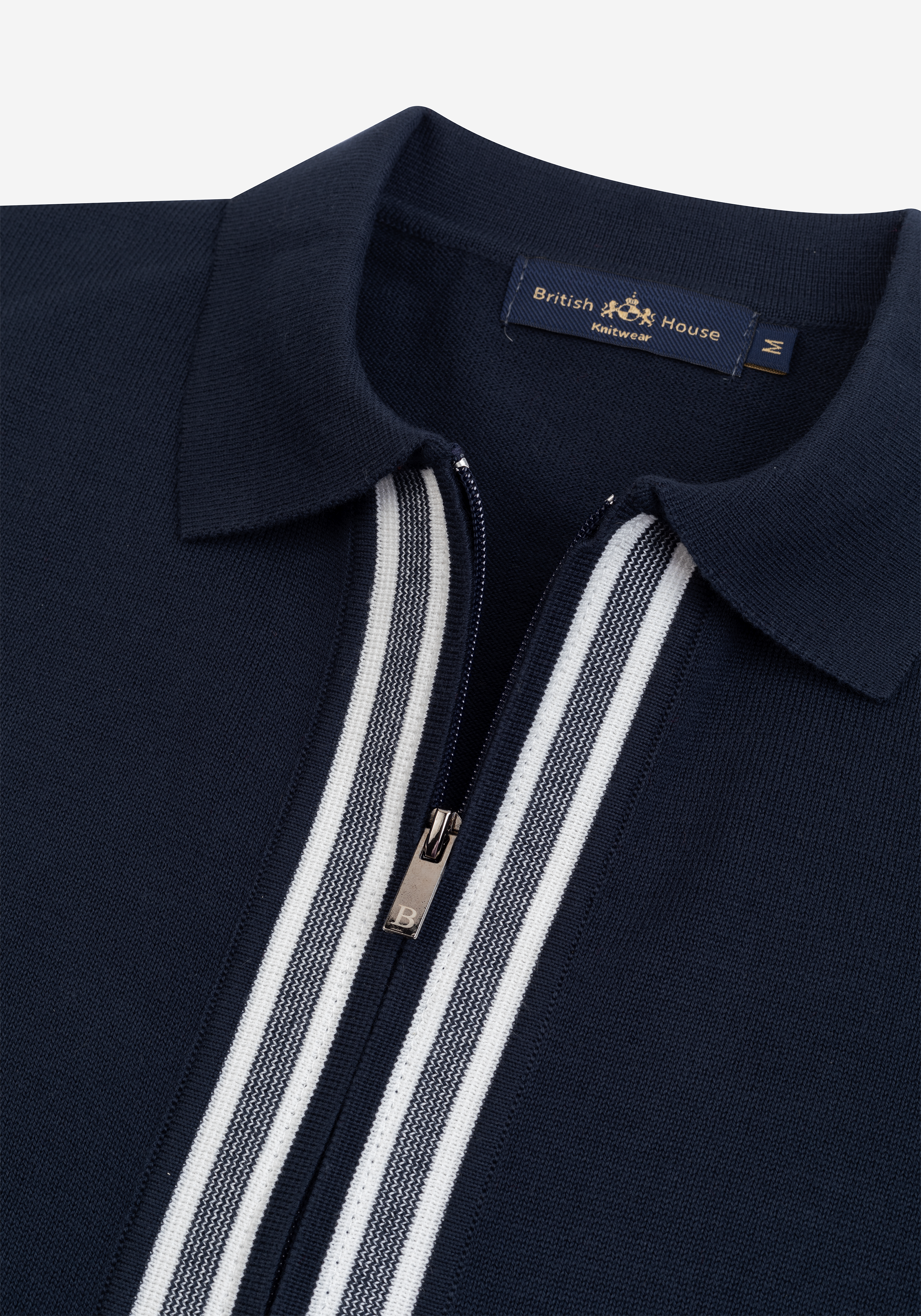 Galaxy Navy Zip Cotton Pullover