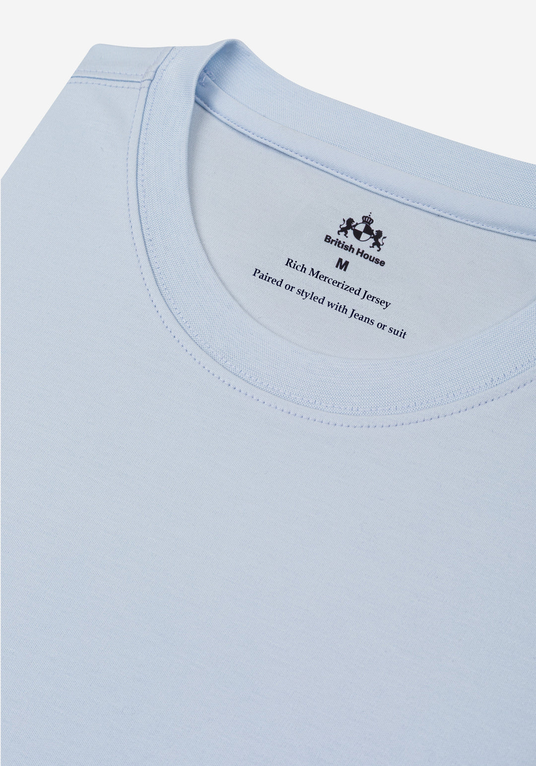 Mist Blue Mercerized Interlock Jersey