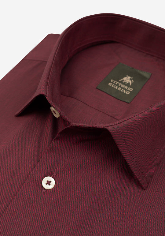 Dark Burgundy Poplin Shirt