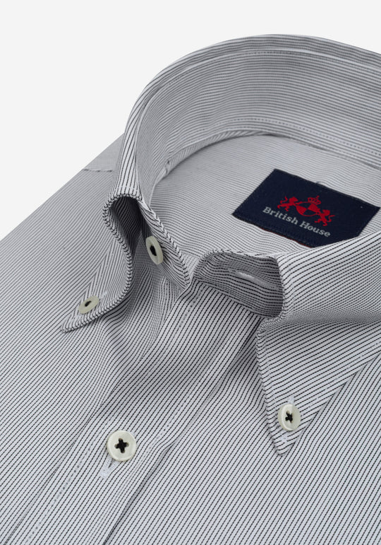 Slate Black Stripe Signature Twill Shirt