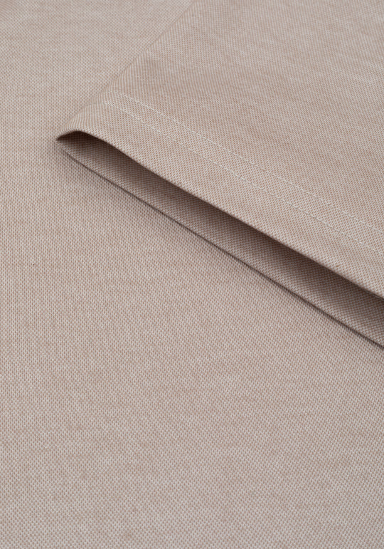 Dull Beige Cotton Polo Shirt