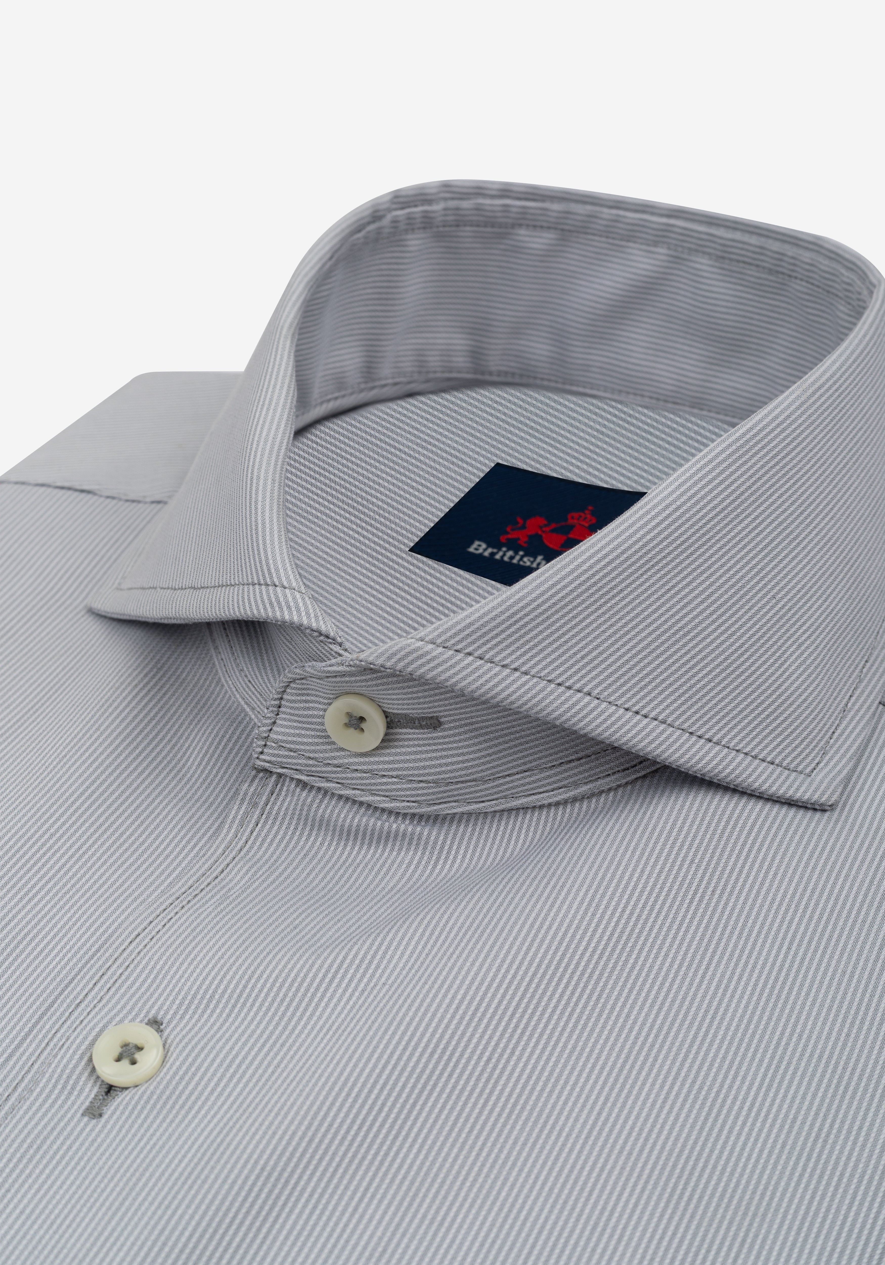 Dawn Grey Stripe Signature Twill Shirt