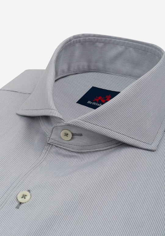 Dawn Grey Stripe Signature Twill Shirt