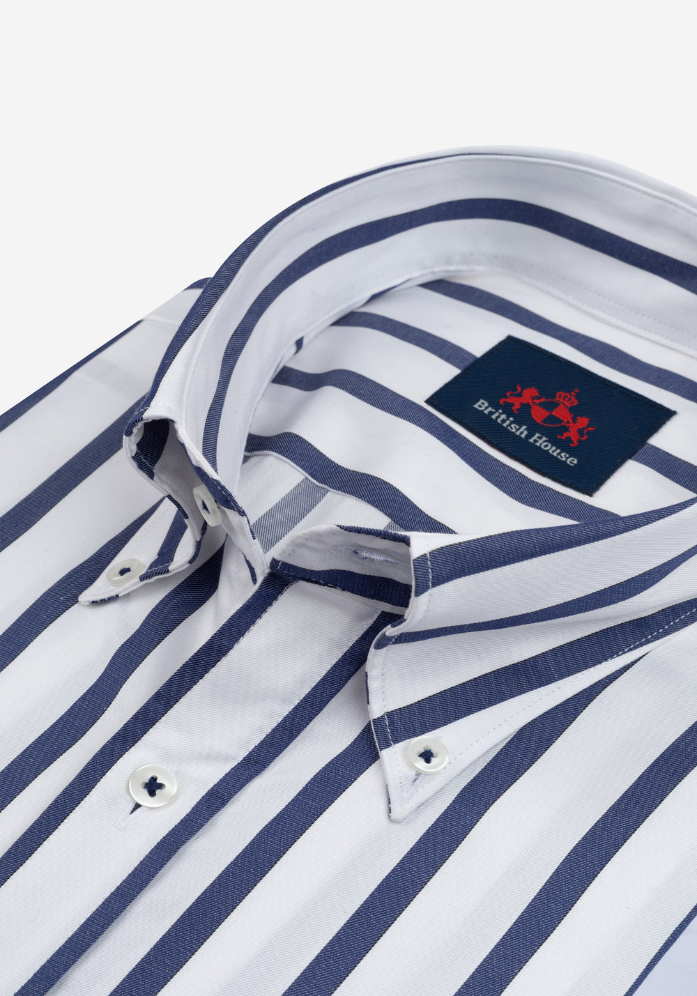 Steel Navy Stripe Signature Twill Shirt