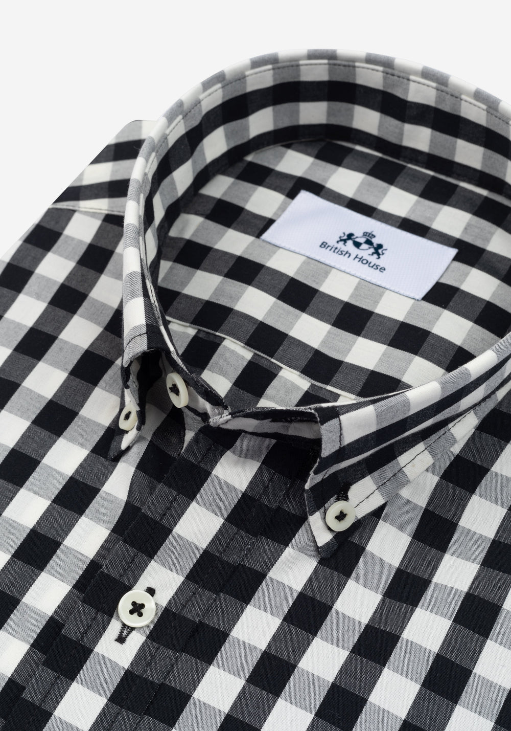 Lunar Black Checked Oxford Shirt