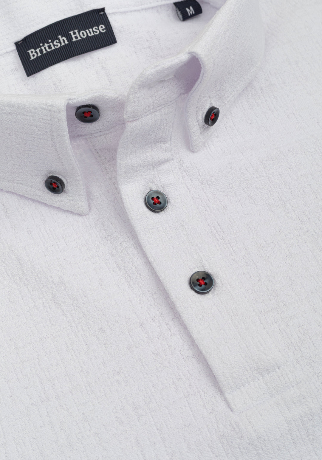 Feather White Jacquard Polo Shirt