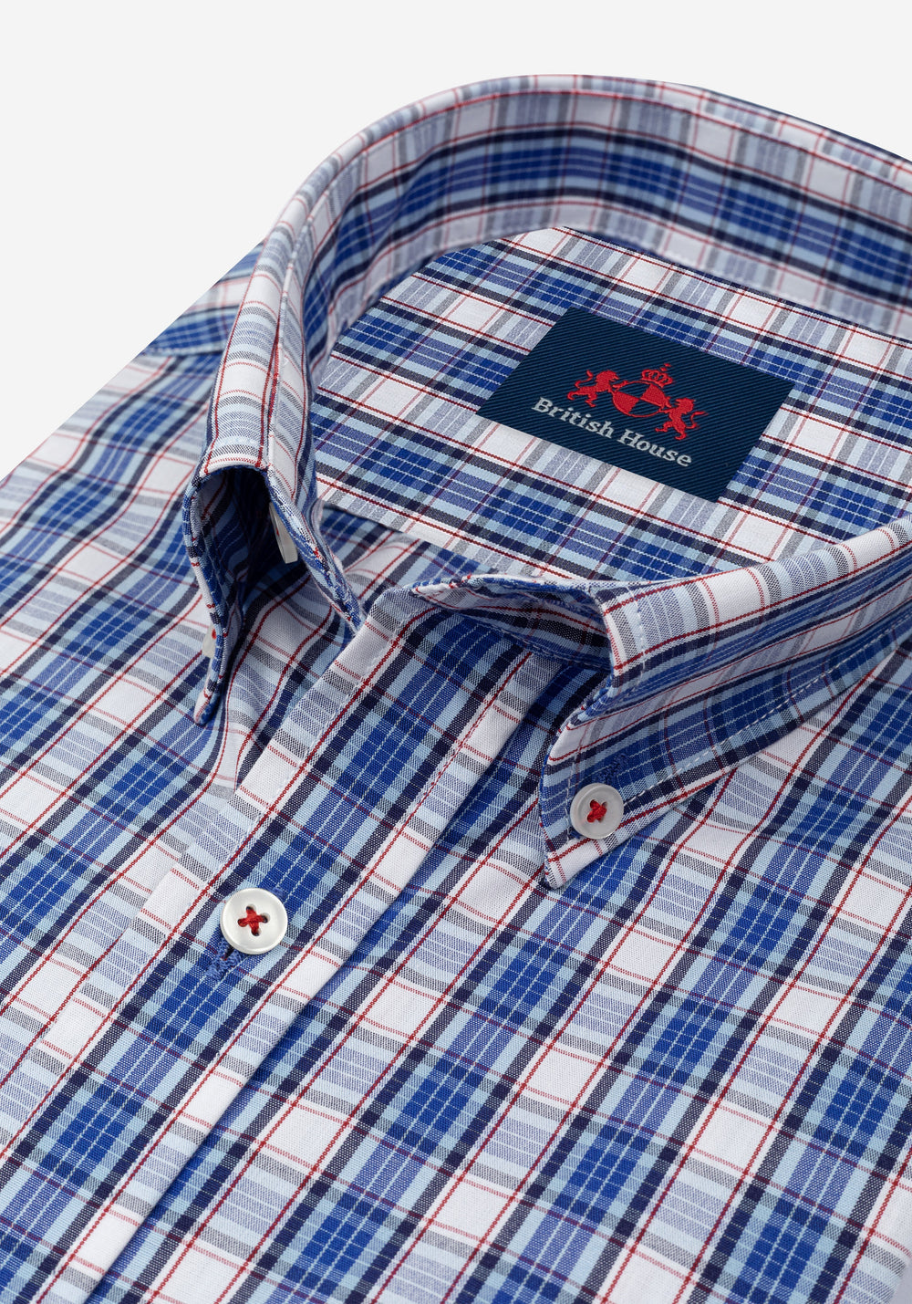Atlantic Blue Checked Poplin Shirt