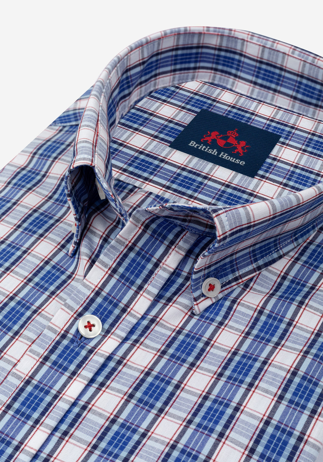 Atlantic Blue Checked Poplin Shirt