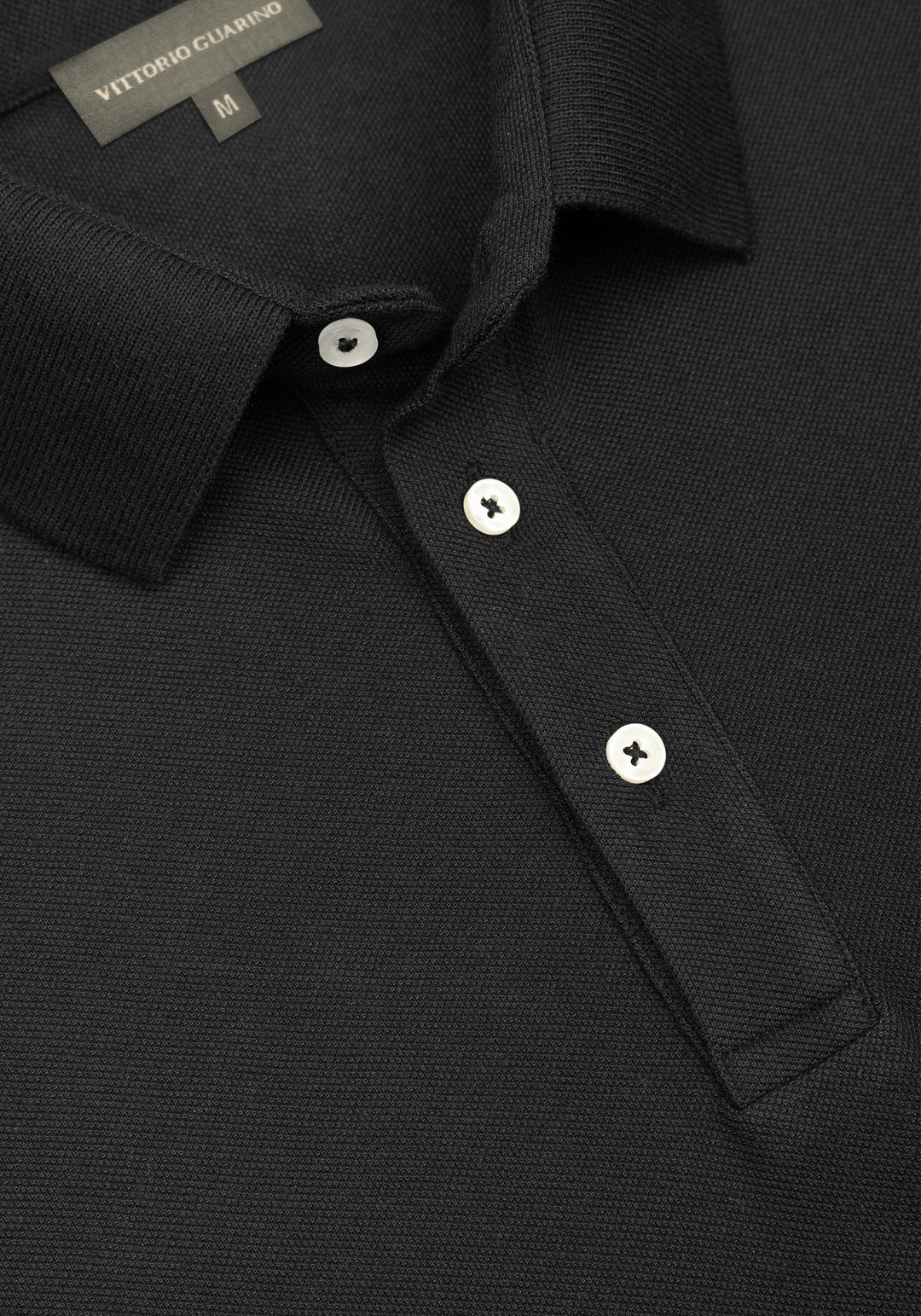 True Black Cotton Polo Shirt