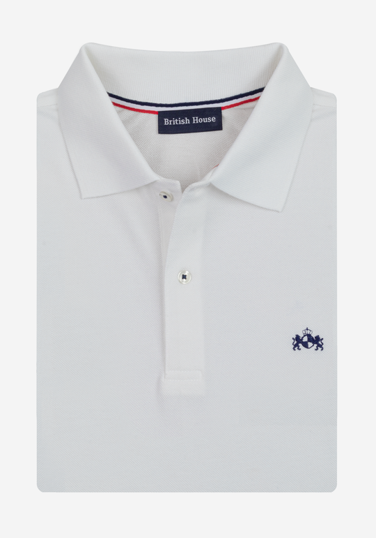 Opal White Cotton Polo Shirt