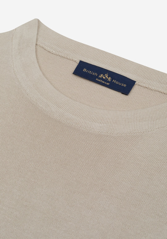 Clay Beige Knitted T-Shirt