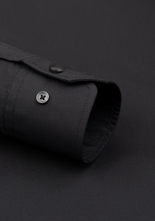 Jet Black Poplin Shirt