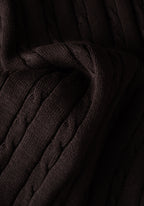 Sienna Brown Braided Pullover