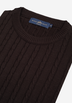 Sienna Brown Braided Pullover