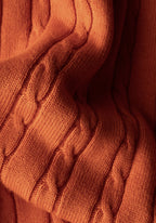 Fire Orange Braided Pullover
