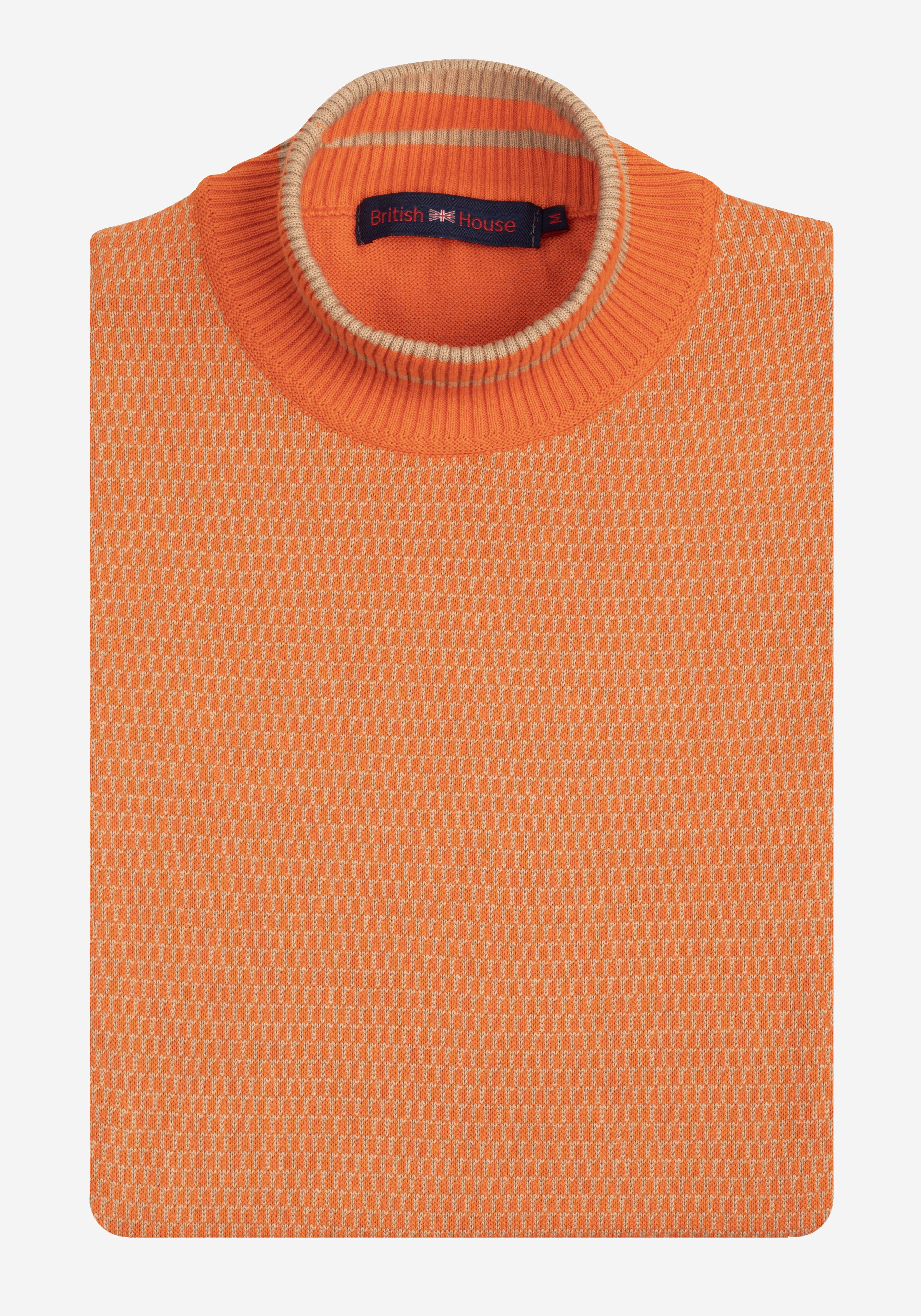 Amber Orange Turtle Neck Pullover