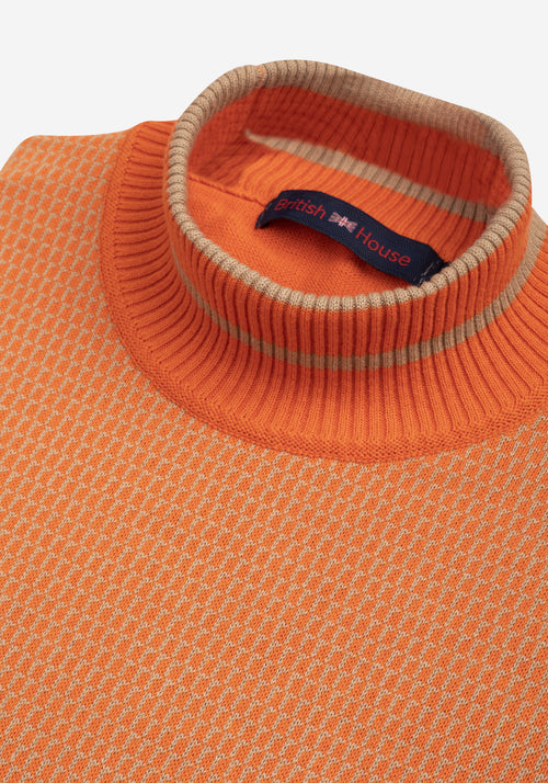 Amber Orange Turtle Neck Pullover