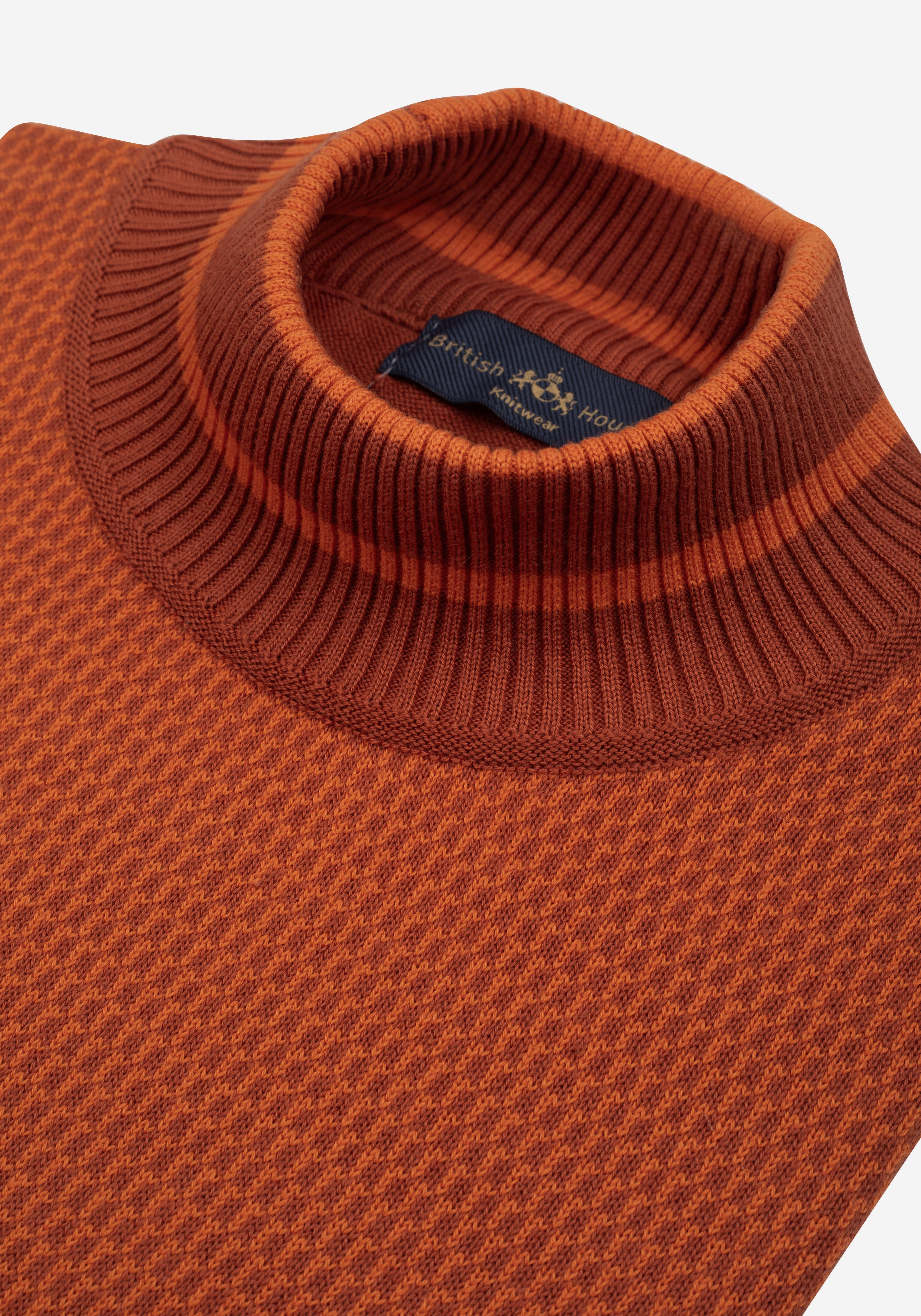 Clay Orange Turtle Neck Pullover